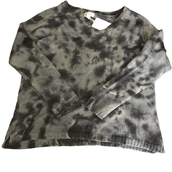 River Hand Dyed Cotton blend Sweater Small Navy V-neck NWT - Picture 7 of 10